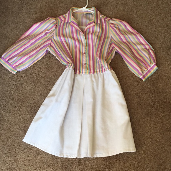 Vintage candy striped dress size medium - Picture 1 of 4
